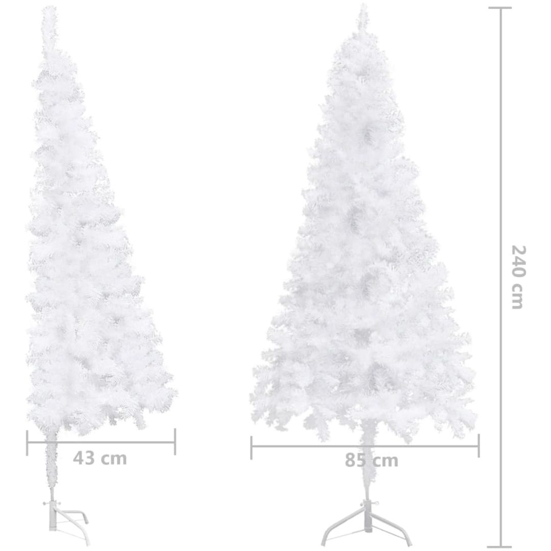 Plastgran för hörn vit 240 cm PVC vidaXL 240 x 85 cm – bild 9