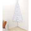 Plastgran för hörn vit 240 cm PVC vidaXL 240 x 85 cm – miniatyr 1