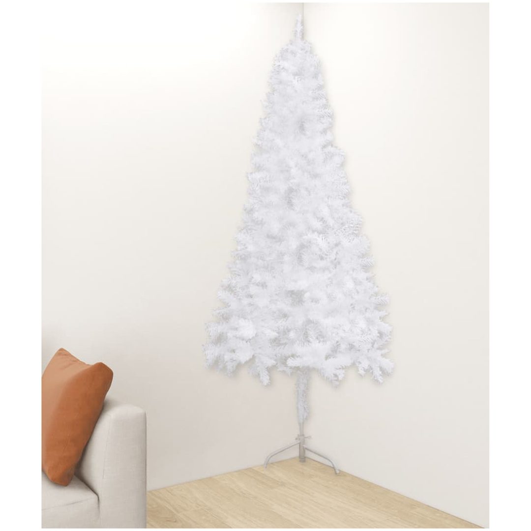Plastgran för hörn vit 240 cm PVC vidaXL 240 x 85 cm