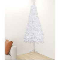 Plastgran för hörn vit 240 cm PVC vidaXL