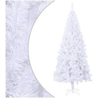 Plastgran L 240 cm vit vidaXL