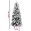 Plastgran med 150 LEDs och snö vidaXL 120 cm – miniatyr 12