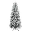 Plastgran med 150 LEDs och snö vidaXL 120 cm – miniatyr 3