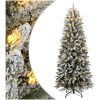 Plastgran med 150 LEDs och snö vidaXL 120 cm – miniatyr 1