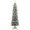 Plastgran med 150 LEDs och snö vidaXL 120 cm – miniatyr 2
