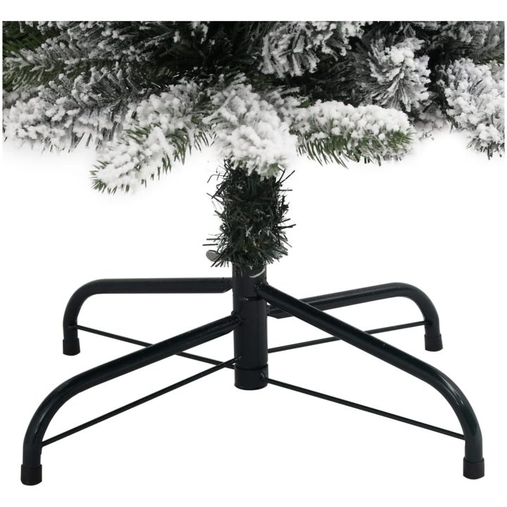 Plastgran med 150 LEDs och snö vidaXL 120 cm – bild 8