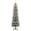 Plastgran med 300 LEDs och snö vidaXL 180 cm – miniatyr 2