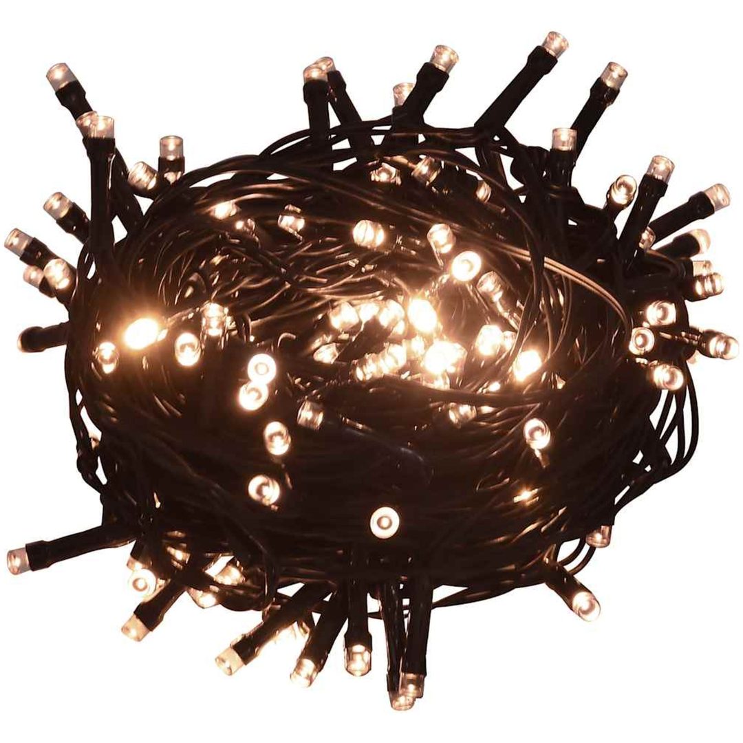 Plastgran med 300 LEDs och snö vidaXL 180 cm – bild 11