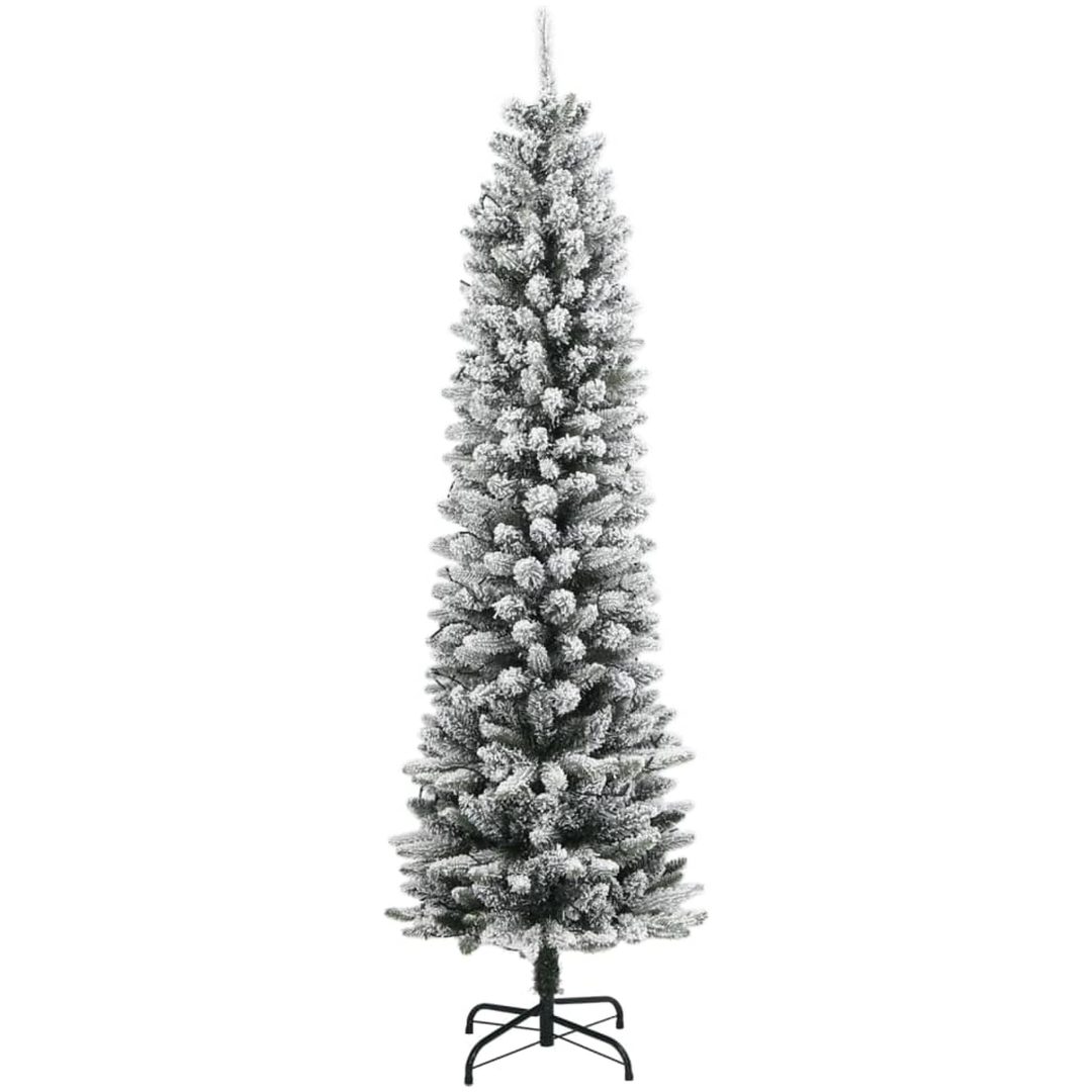 Plastgran med 300 LEDs och snö vidaXL 180 cm – bild 3