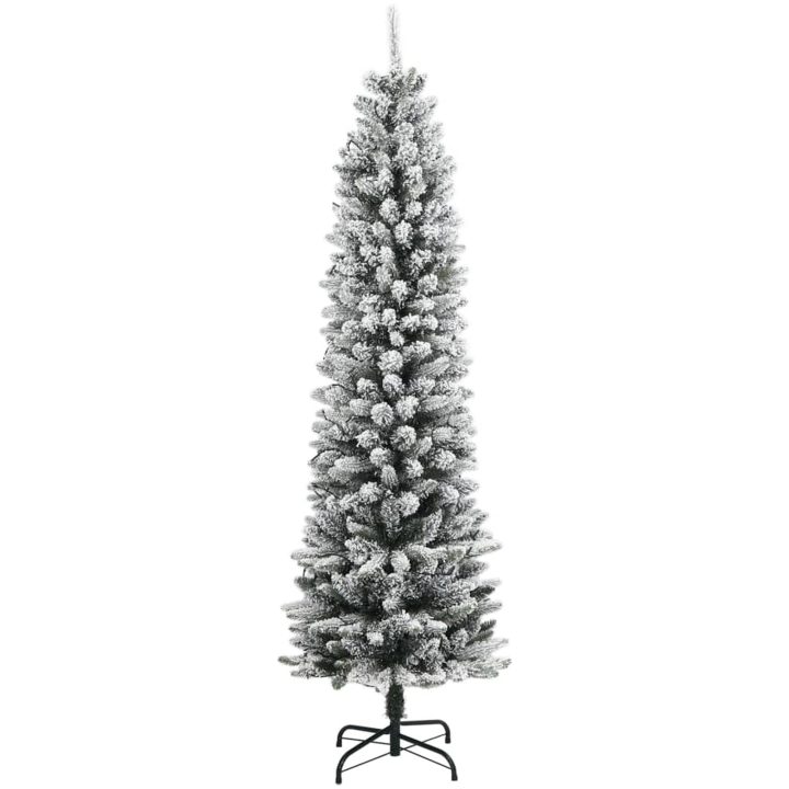 Plastgran med 300 LEDs och snö vidaXL 180 cm – bild 3