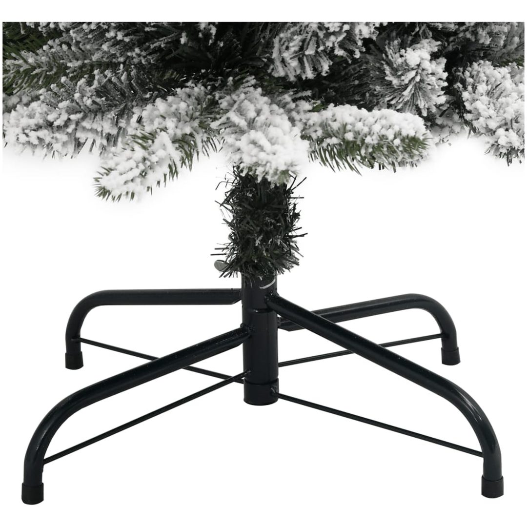 Plastgran med 300 LEDs och snö vidaXL 180 cm – bild 8