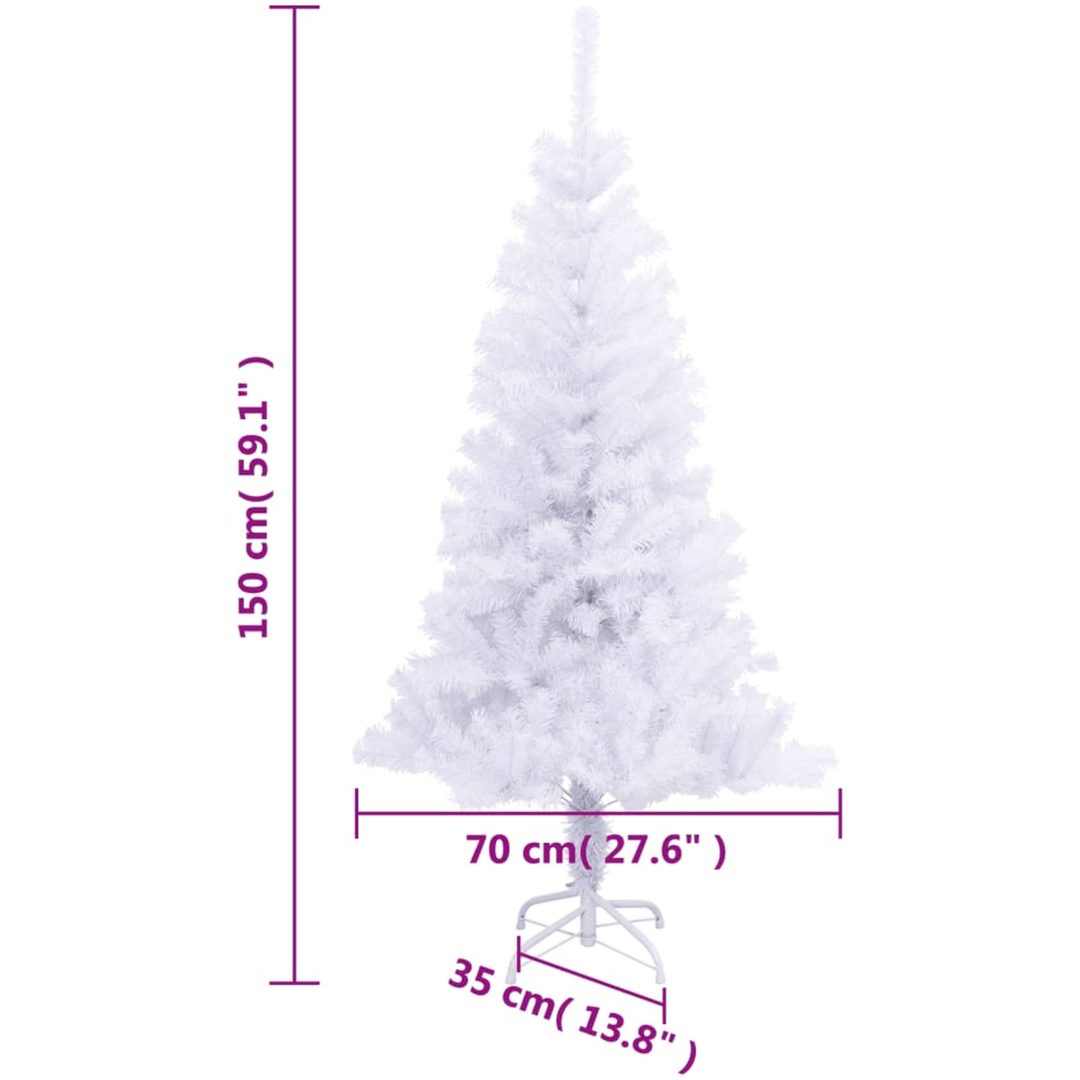 Plastgran med fot 150 cm 380 grenar vidaXL 150 x 80 cm – bild 6