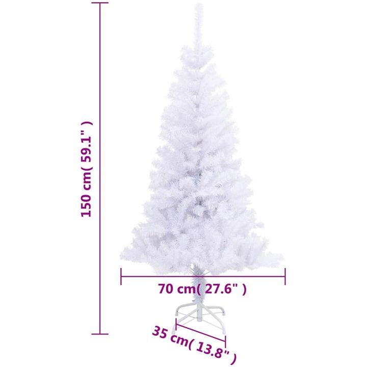 Plastgran med fot 150 cm 380 grenar vidaXL 150 x 80 cm – bild 7