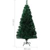 Plastgran med fot grön 120 cm fiberoptik vidaXL 120 x 60 cm – miniatyr 10
