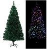 Plastgran med fot grön 120 cm fiberoptik vidaXL 120 x 60 cm – miniatyr 1