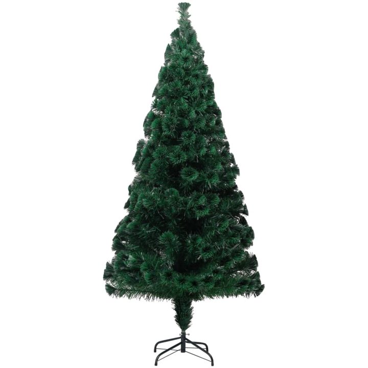 Plastgran med fot grön 180 cm fiberoptik vidaXL 180 x 80 cm – bild 4
