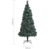 Plastgran med fot grön 180 cm PET vidaXL 180 x 95 cm – miniatyr 7