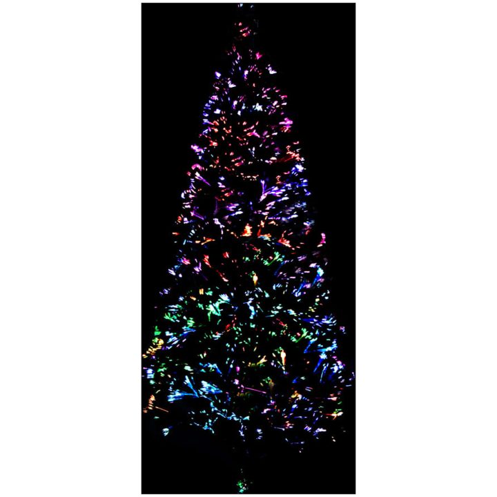 Plastgran med fot grön 210 cm fiberoptik vidaXL 210 x 90 cm – bild 5