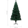 Plastgran med fot grön 210 cm fiberoptik vidaXL 210 x 90 cm – miniatyr 10