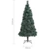 Plastgran med fot grön 210 cm PET vidaXL 210 x 105 cm – miniatyr 7