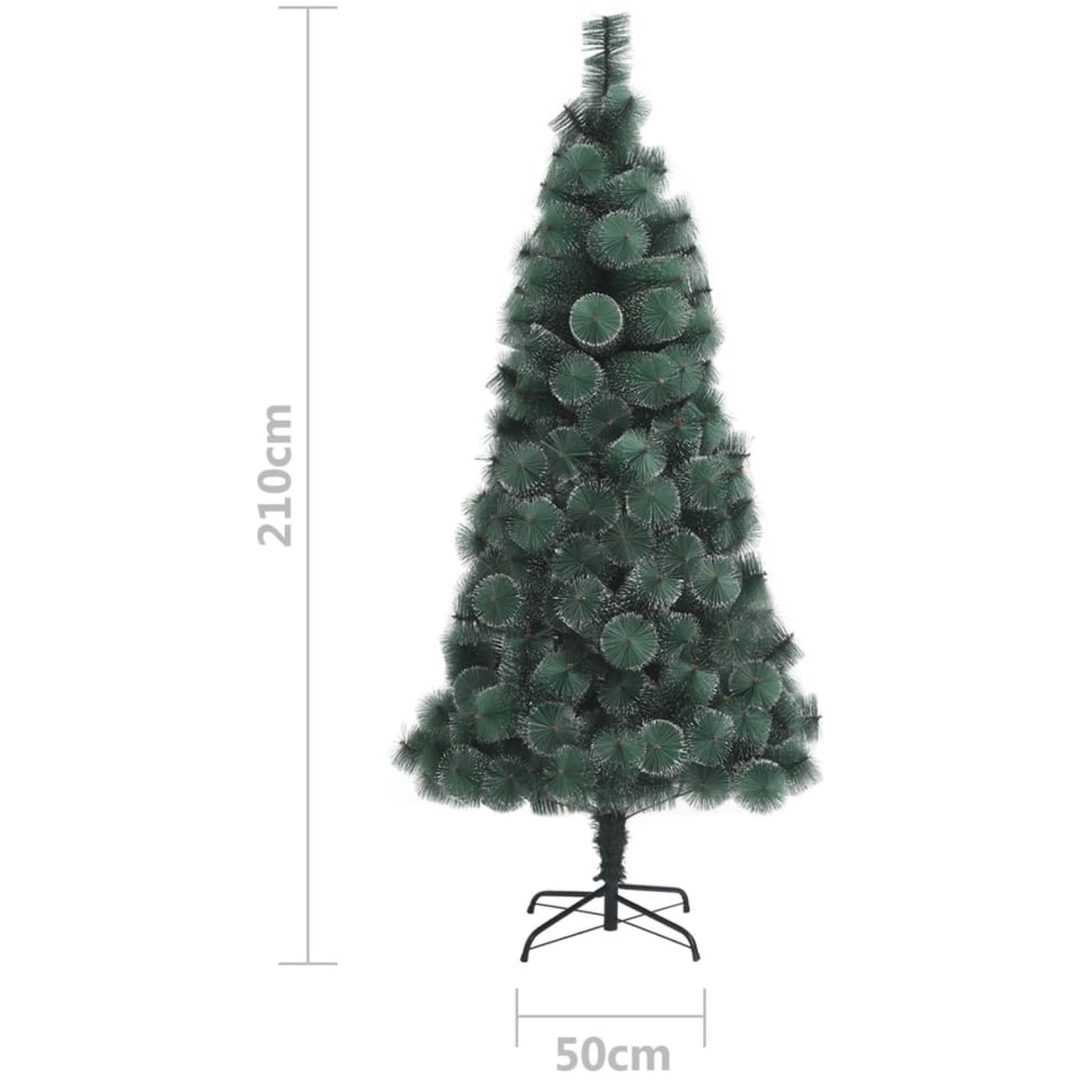 Plastgran med fot grön 210 cm PET vidaXL 210 x 105 cm – bild 7