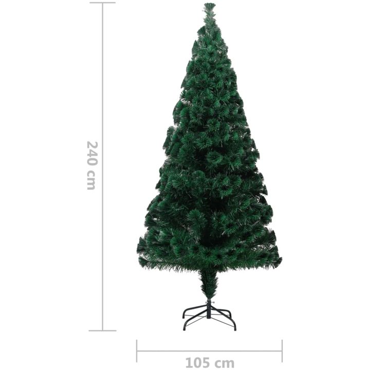 Plastgran med fot grön 240 cm fiberoptik vidaXL 240 x 105 cm – bild 10