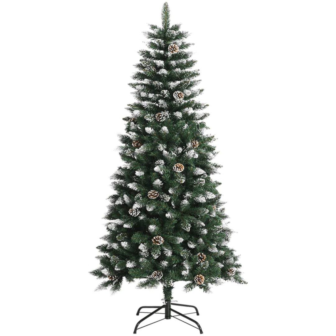 Plastgran med fot grön PVC vidaXL 120 cm – bild 2