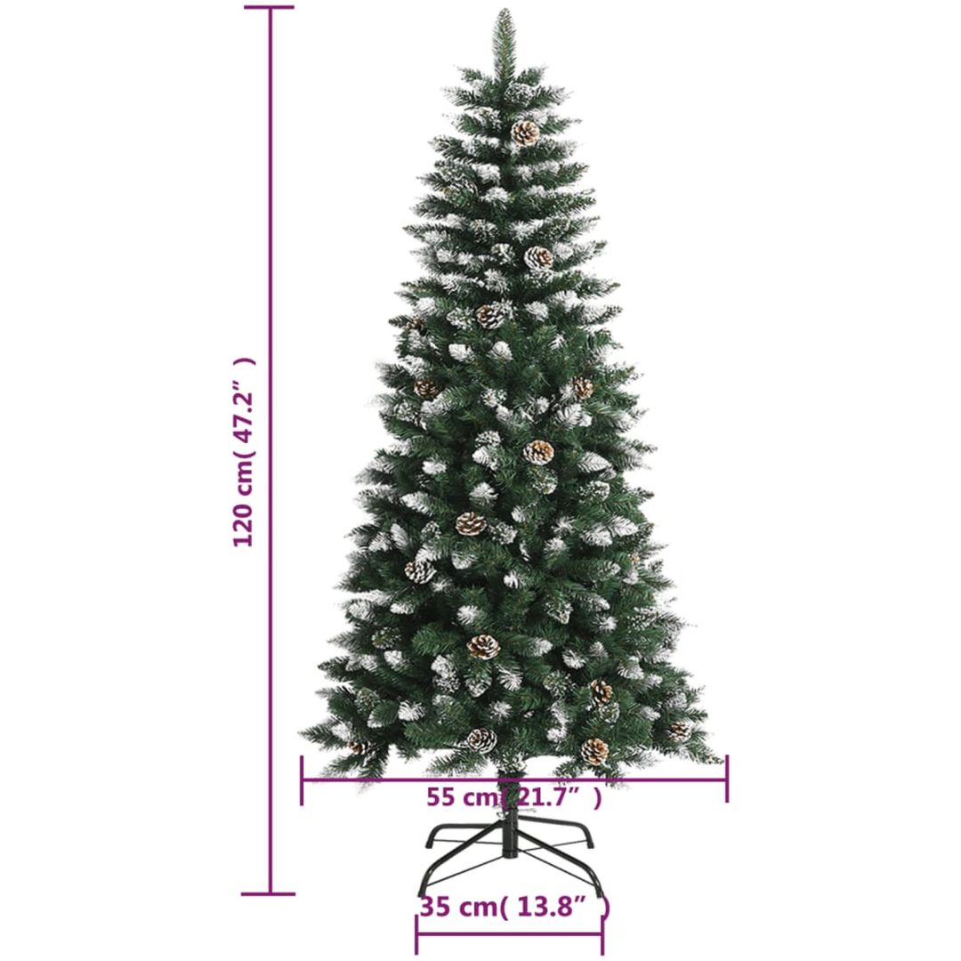 Plastgran med fot grön PVC vidaXL 120 cm – bild 9