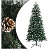 Plastgran med fot grön PVC vidaXL 120 cm – miniatyr 1