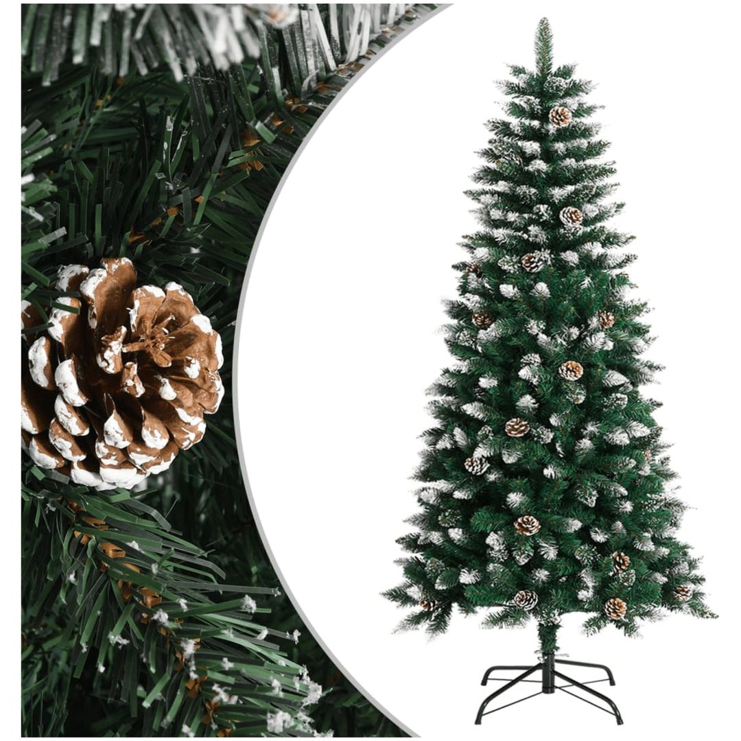 Plastgran med fot grön PVC vidaXL 120 cm