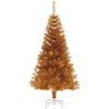 Plastgran med fot guld 120 cm PET vidaXL 120 x 65 cm – miniatyr 2