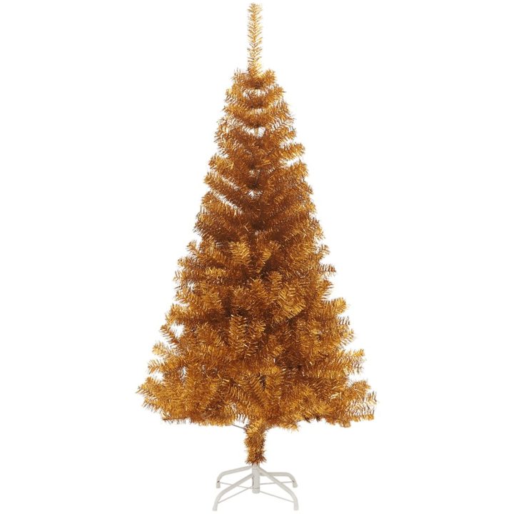 Plastgran med fot guld 120 cm PET vidaXL 120 x 65 cm – bild 2