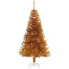 Plastgran med fot guld 150 cm PET vidaXL 150 x 80 cm – miniatyr 2