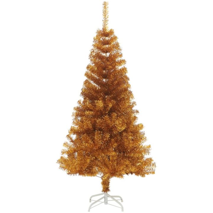 Plastgran med fot guld 150 cm PET vidaXL 150 x 80 cm – bild 2