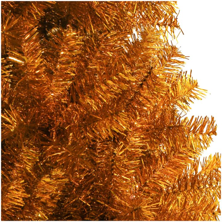 Plastgran med fot guld 150 cm PET vidaXL 150 x 80 cm – bild 4