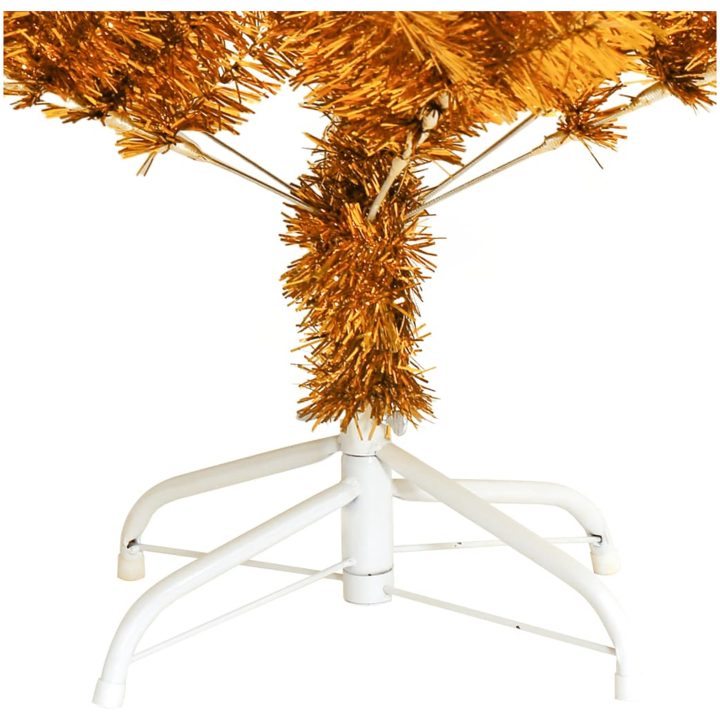 Plastgran med fot guld 150 cm PET vidaXL 150 x 80 cm – bild 5