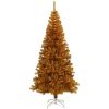 Plastgran med fot guld 180 cm PET vidaXL 180 x 90 cm – miniatyr 2
