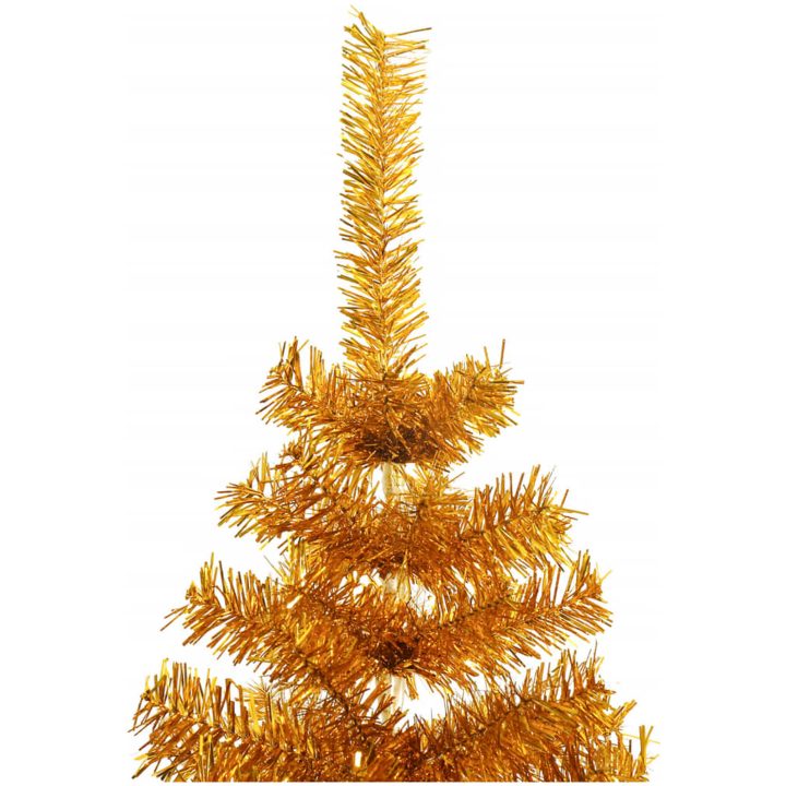Plastgran med fot guld 180 cm PET vidaXL 180 x 90 cm – bild 3