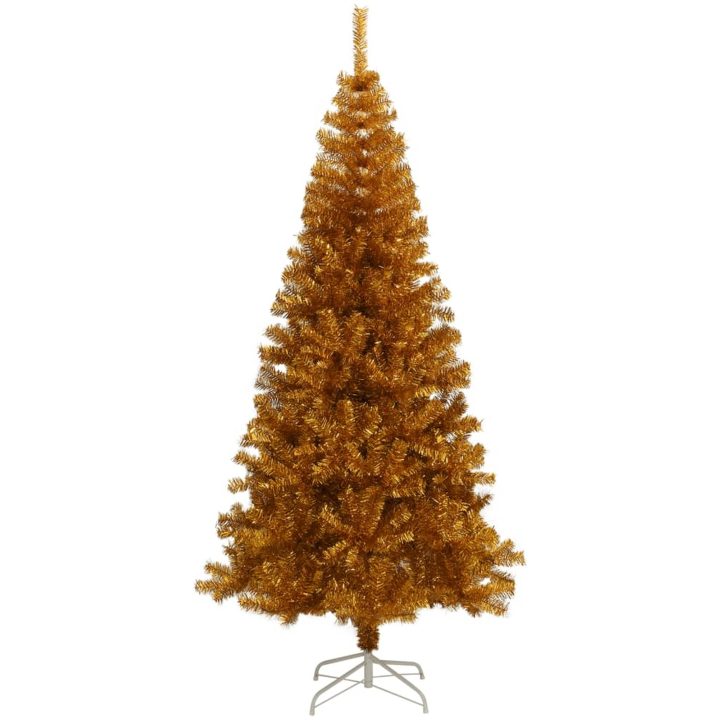 Plastgran med fot guld 210 cm PET vidaXL 210 x 110 cm – bild 2