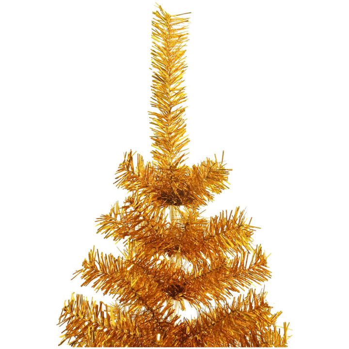 Plastgran med fot guld 210 cm PET vidaXL 210 x 110 cm – bild 3