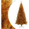 Plastgran med fot guld 210 cm PET vidaXL 210 x 110 cm – miniatyr 1