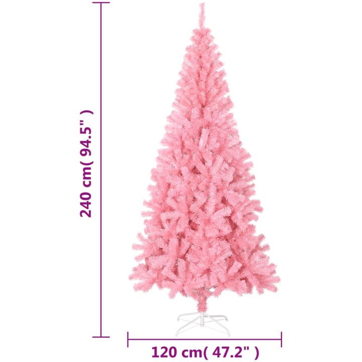Plastgran med fot rosa 240 cm PVC vidaXL 240 x 120 cm – bild 6