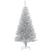 Plastgran med fot silver 120 cm PET vidaXL 120 x 65 cm – miniatyr 2