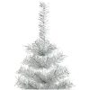 Plastgran med fot silver 120 cm PET vidaXL 120 x 65 cm – miniatyr 3