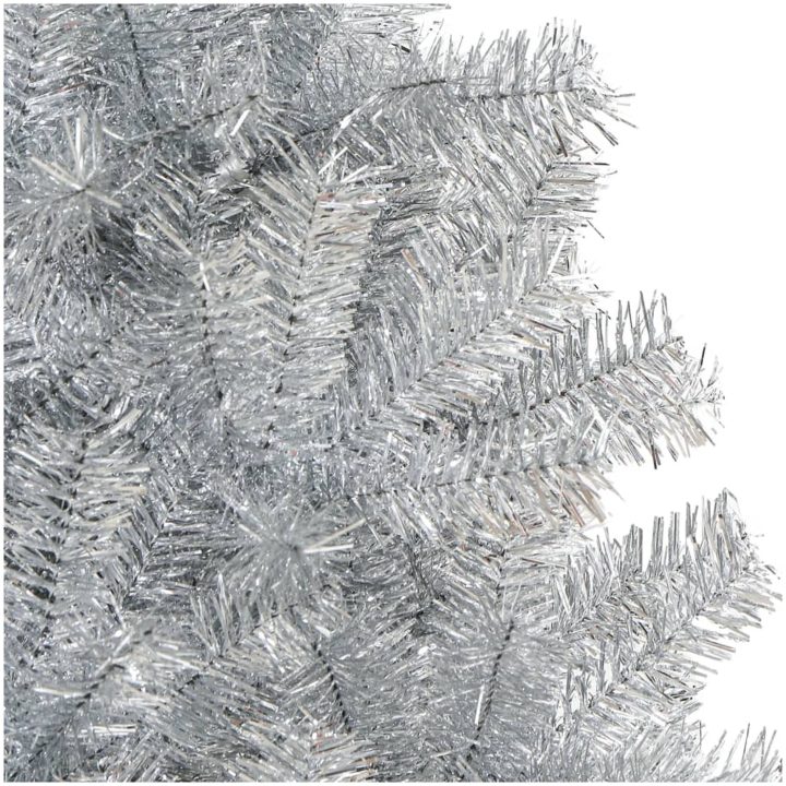 Plastgran med fot silver 120 cm PET vidaXL 120 x 65 cm – bild 4
