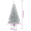 Plastgran med fot silver 120 cm PET vidaXL 120 x 65 cm – miniatyr 6