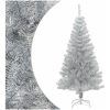 Plastgran med fot silver 120 cm PET vidaXL 120 x 65 cm – miniatyr 1