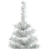 Plastgran med fot silver 150 cm PET vidaXL 150 x 80 cm – miniatyr 3