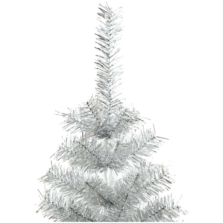 Plastgran med fot silver 150 cm PET vidaXL 150 x 80 cm – bild 3