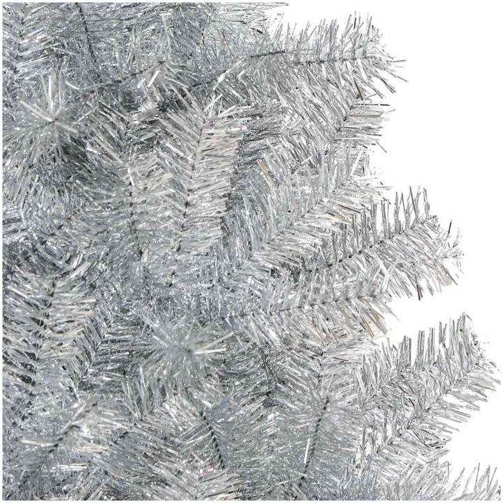 Plastgran med fot silver 150 cm PET vidaXL 150 x 80 cm – bild 4
